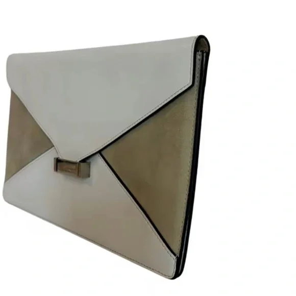 Celine leather and suede clutch - Picture 2 of 5